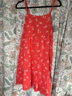 Old Navy Coral Floral Spaghetti-Strap Sundress